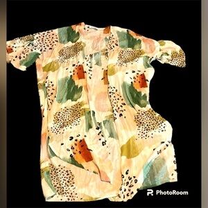 cheetah print Summer 10 kimono size large